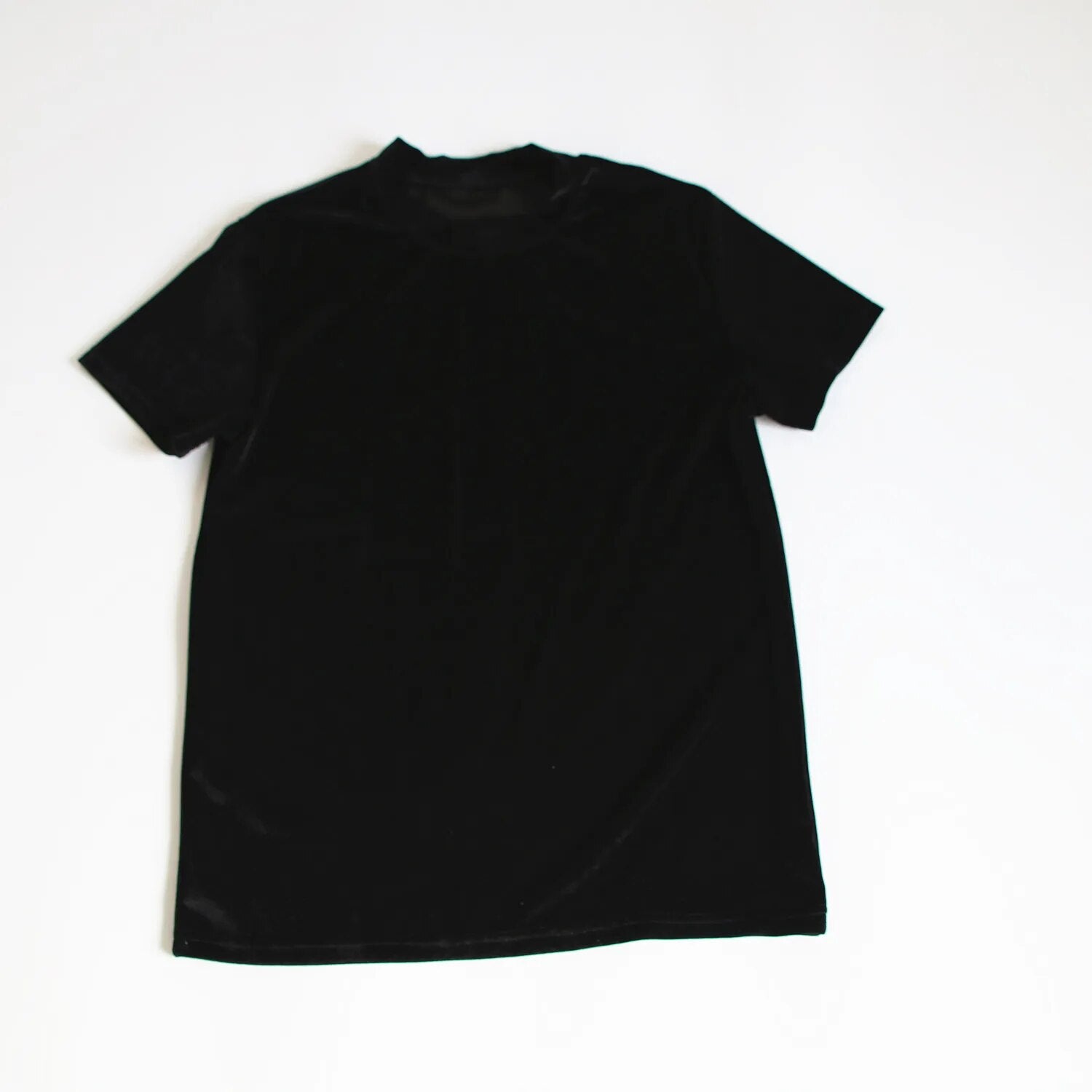 Men's hip hop casual tees tops summer short sleeve T-shirt Black