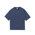 Men Cotton Short Sleeved Loose T-shirt Navy