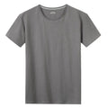 Men Women Short Sleeve Solid color O-Neck T shirts Gray
