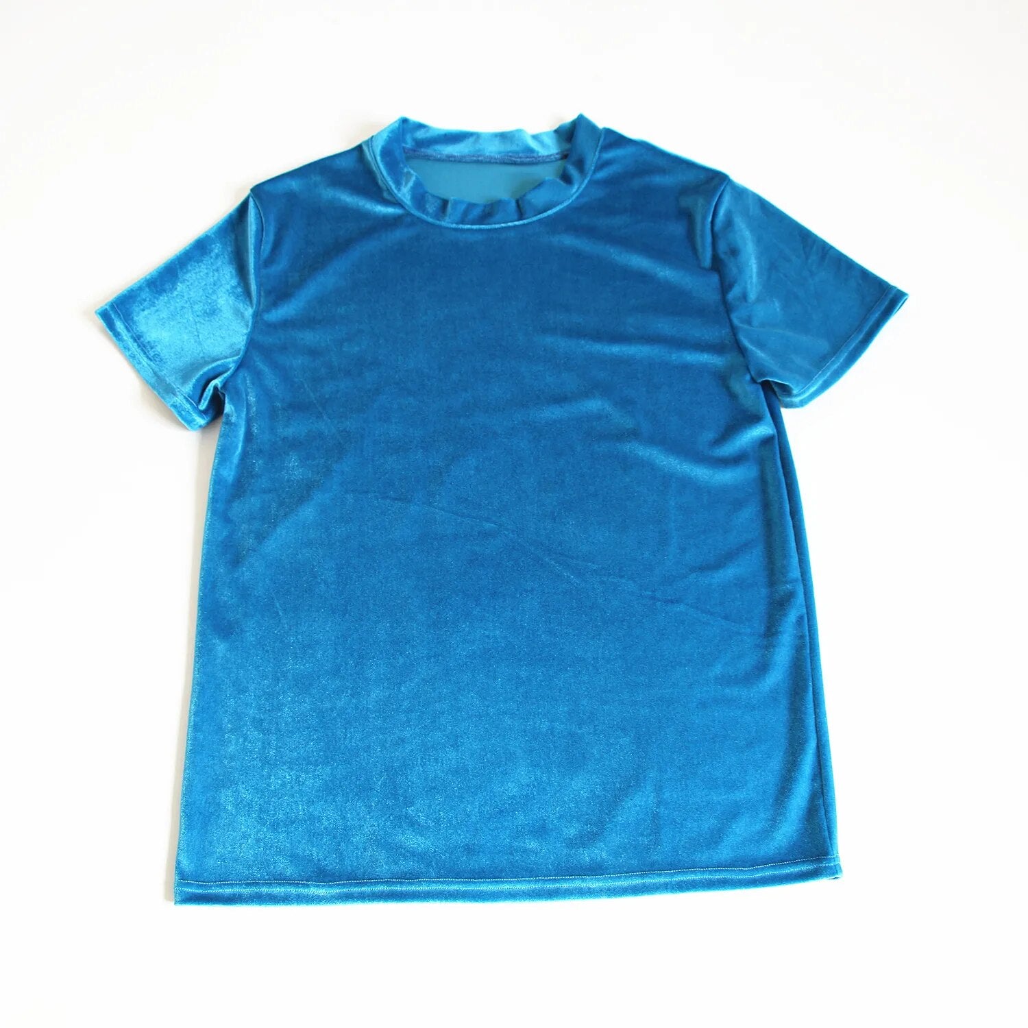 Men's hip hop casual tees tops summer short sleeve T-shirt Blue