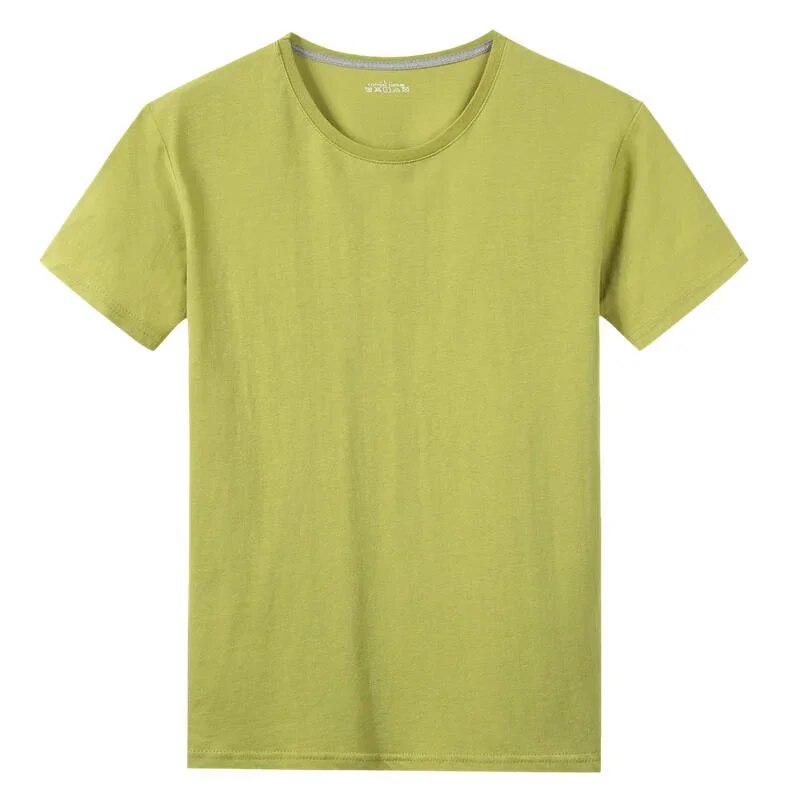 Men Women Short Sleeve Solid color O-Neck T shirts Green